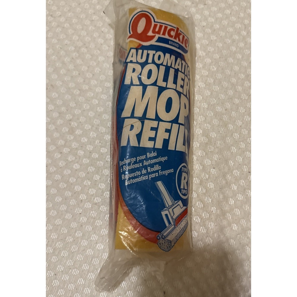 Automatic #0572 Roller Mop Refill by Quickie Type R "Recharge Poor Balai" VTG !